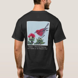 Camiseta Ilustración de la naturaleza de Hawaii de Apapane 