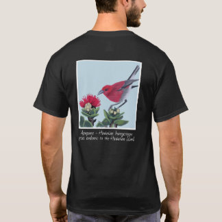 Camiseta Ilustración de la naturaleza de Hawaii de Apapane 