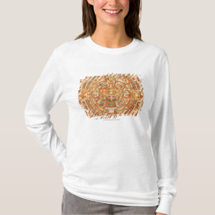 Camiseta Ilustracion de la piedra azteca del sol