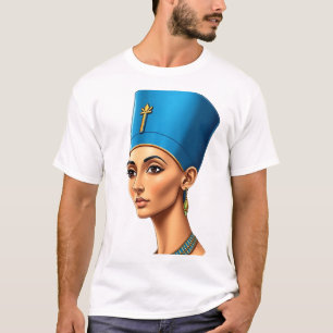 Camiseta Ilustracion de la reina egipcia Nefertiti Face