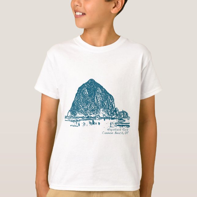 Camiseta Ilustracion de la roca del Haystack (Anverso)