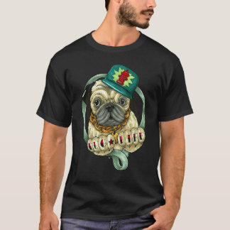 Camiseta ilustración de la vida del pug