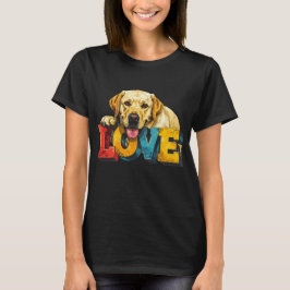 Camiseta Ilustración de Labrador de Amor | Gráfico para Ama