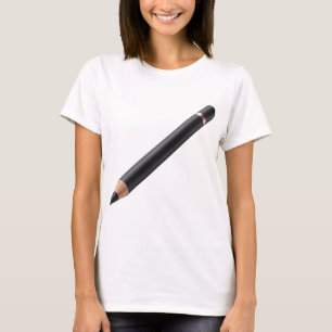 Camiseta Ilustración de lápiz delineador negro para ojos