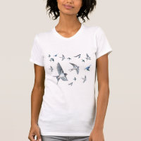 Ilustracion De Las Aves Tragadas Voladoras