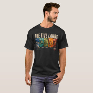 Camiseta Ilustración de las Cinco Tierras Cinque Terre Ital