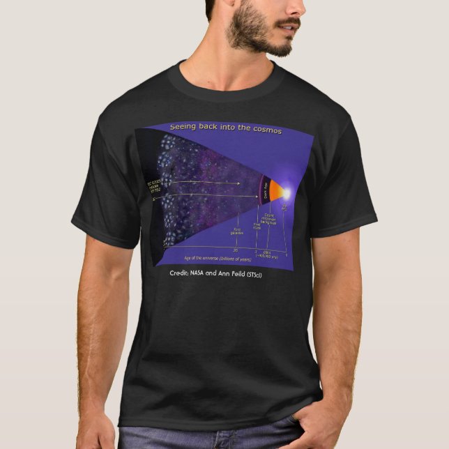 Camiseta Ilustracion de las galaxias de la NASA primera, (Anverso)