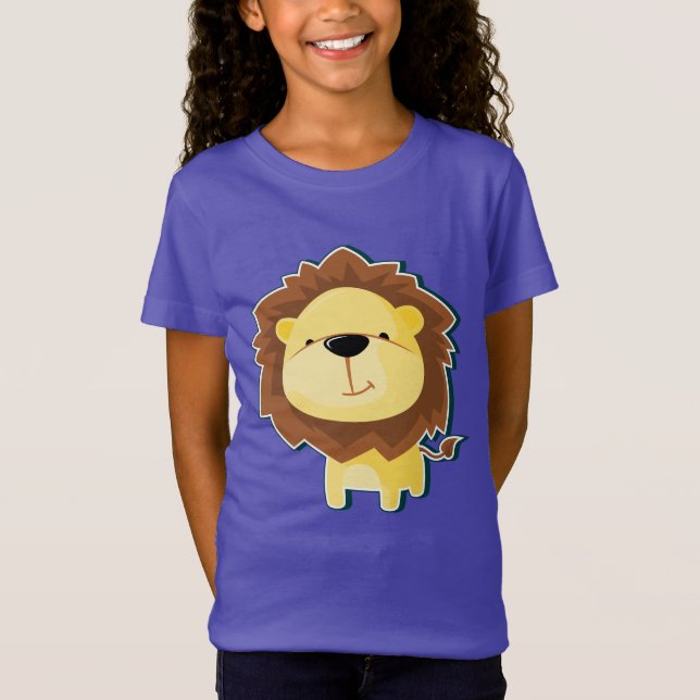 Camiseta Ilustracion de León Cute (Anverso)
