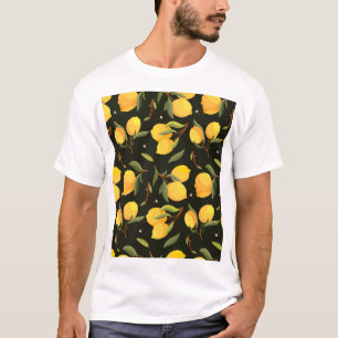 Camiseta Ilustracion de limón: Patrón sin soldadura pintado