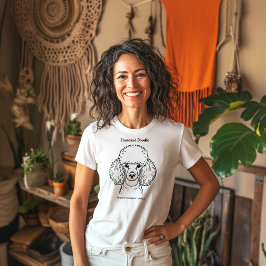 Camiseta Ilustracion de línea negra de retrato de cartón es