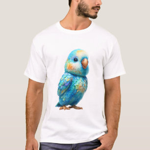 Camiseta Ilustración de loro azul vibrante para hombres