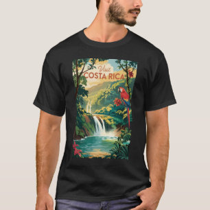 Camiseta Ilustración de loro de Costa Rica Arte de viaje vi