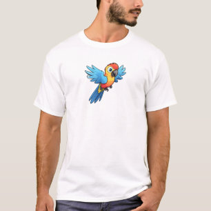 Camiseta ilustracion de loro personalizado