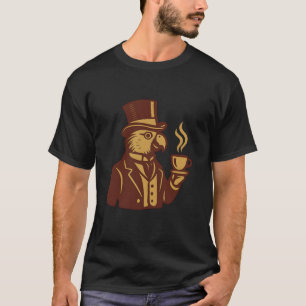 Camiseta Ilustración de Loros Victorianos en Hora del Té