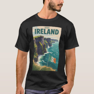Camiseta Ilustración de los acantilados de Moher de Irlanda