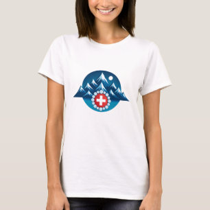 Camiseta Ilustración de los Alpes suizos