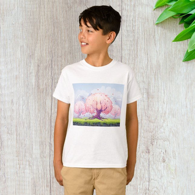 Camiseta Ilustracion de los Árboles Rosa (Subido por el creador)