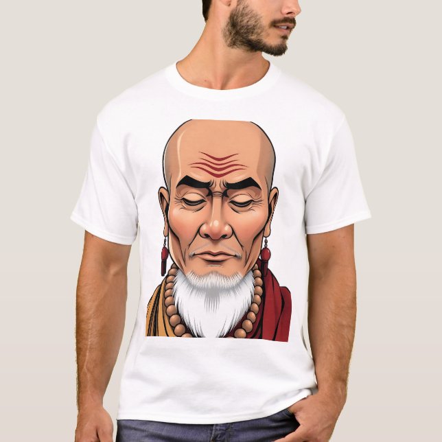Camiseta Ilustracion de los monjes tibetanos (Anverso)