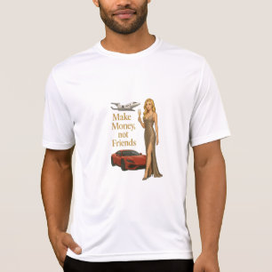 Camiseta Ilustracion de lujo de Make Money Not Friends