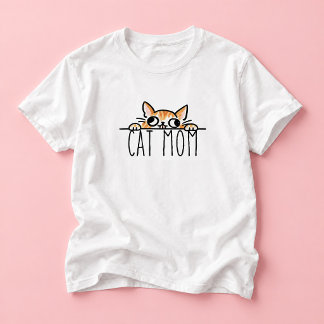 Camiseta Ilustración de mamá gata amante de gatos
