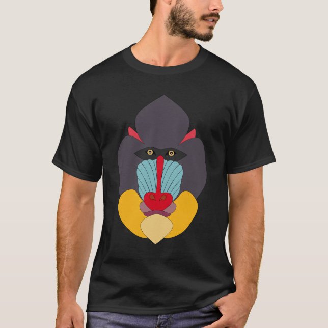 Camiseta Ilustracion de Mandrill (Anverso)