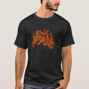 Camiseta Ilustración De Manos De Otoño Protector De La Natu