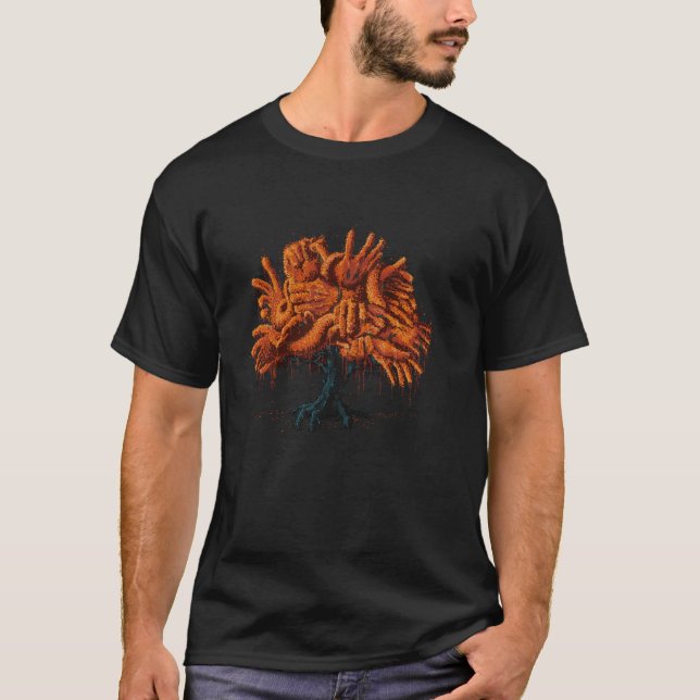 Camiseta Ilustración De Manos De Otoño Protector De La Natu (Anverso)