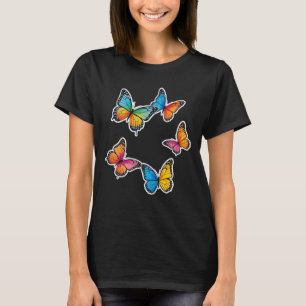 Camiseta Ilustracion de mariposa colorida