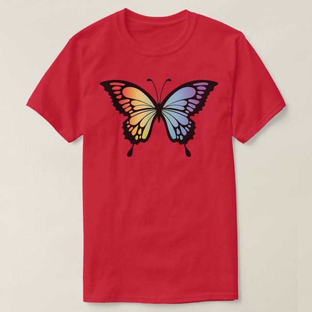 Camiseta Ilustracion de mariposa Diseño Ganancia detallada  (Diseño del anverso)