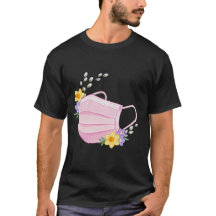 Ilustración de Máscara Médica Floral de Primavera