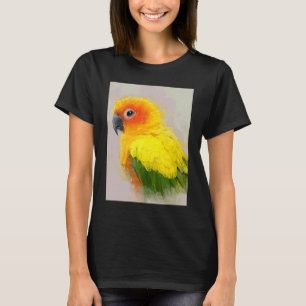 Camiseta Ilustración de Mascota Ave Animal Conure del Sol 0