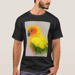 Camiseta Ilustración de Mascota Ave Animal Conure del Sol 0