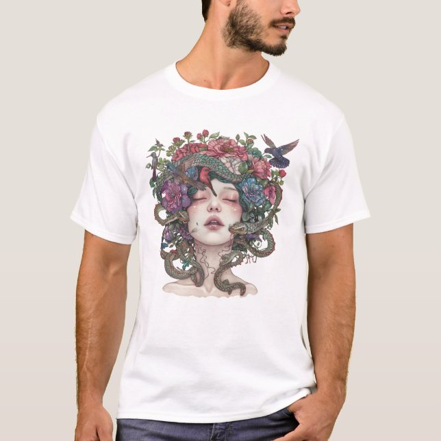 Camiseta ilustracion de Medusa (Anverso)