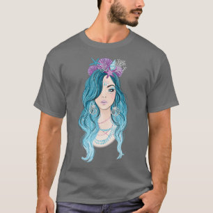 Camiseta Ilustracion de moda chica Sirena 1