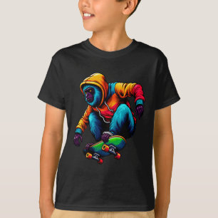 Camiseta Ilustración de mono aullador funky genial en monop