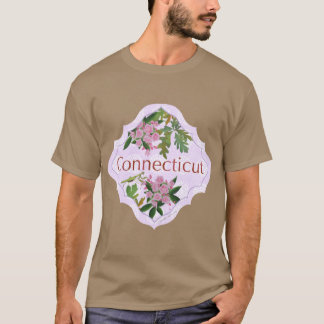 Camiseta Ilustración de Motivo de Diseño de Connecticut par