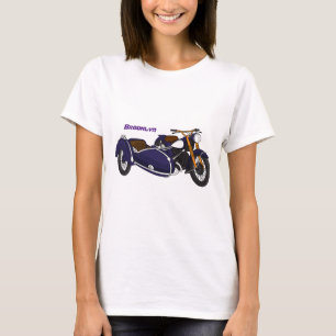 Camiseta Ilustracion de motocicleta púrpura de Sidecar