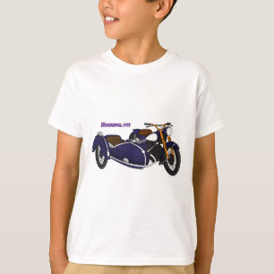 Camiseta Ilustracion de motocicleta púrpura de Sidecar