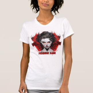 Camiseta Ilustración de mujer oscura feminidad rabia
