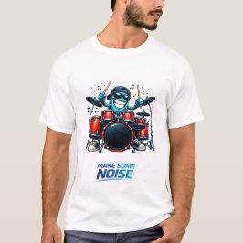 Camiseta Ilustración de música de personaje de baterista az