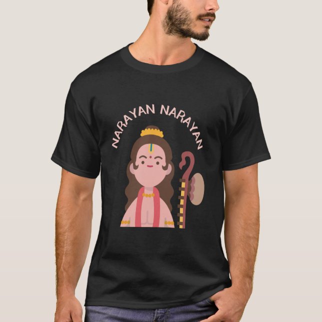 Camiseta Ilustración de Naradmuni Narayan Narayan Pooja (Anverso)