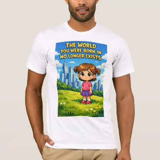 Camiseta Ilustración de niña de dibujos animados que perdió