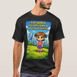 Camiseta Ilustración de niña de dibujos animados que perdió