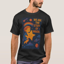 Camiseta Ilustración de niño cósmico lindo y estrella sonri