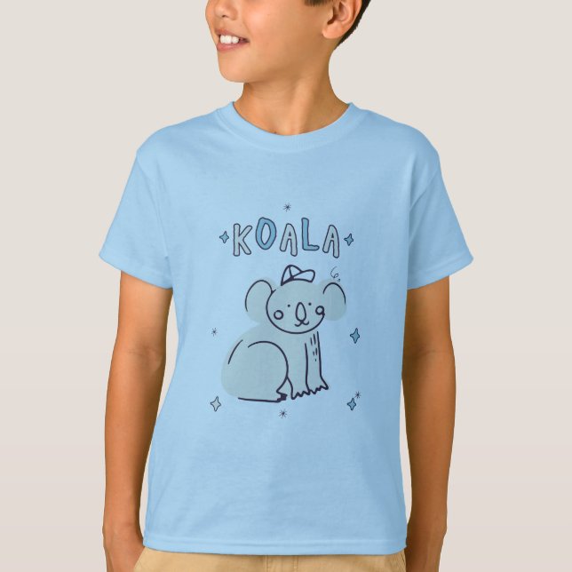 Camiseta Ilustracion de niños Doodle, Personalizado de Cute (Anverso)