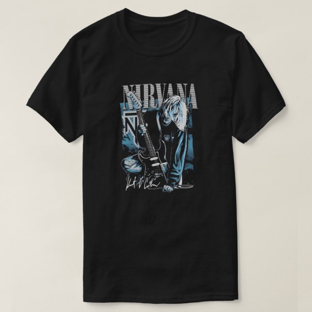 Camiseta Ilustración de Nirvana Kurt Cobain Grunge (Diseño del anverso)