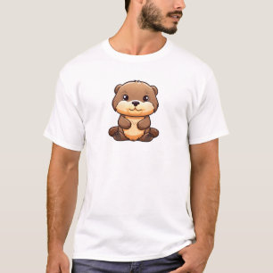 Camiseta ilustracion de nutria personalizado