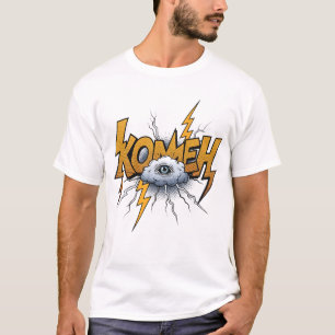 Camiseta Ilustración de ojo tormentoso al estilo de cómic v