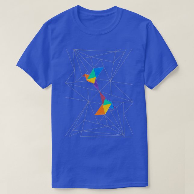 Camiseta Ilustracion de origami (Diseño del anverso)