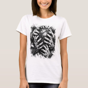 Camiseta Ilustración de Orkney Dark Art Ink – Manos que Aga